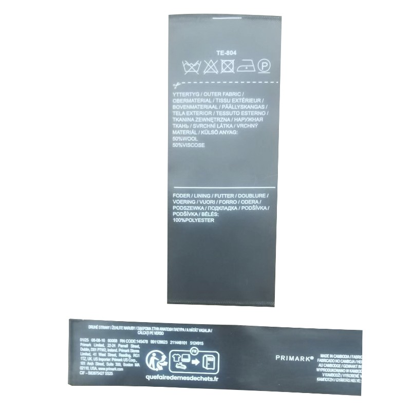 Label cuci skrin dicetak